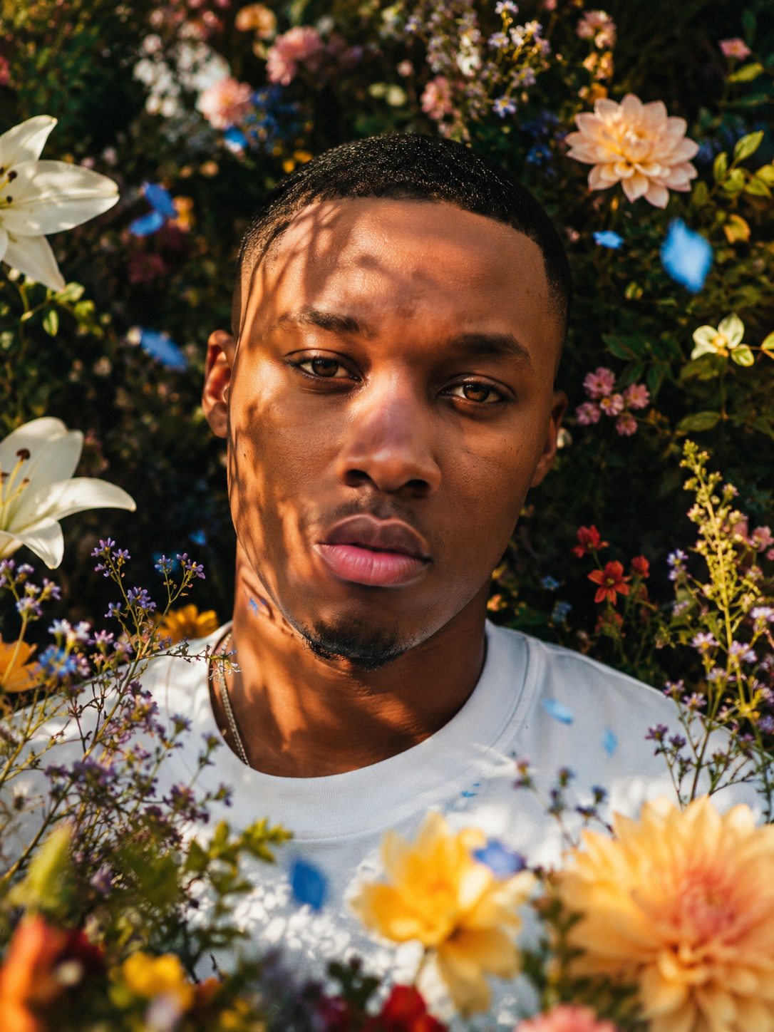 Floral portrait — prompt study
